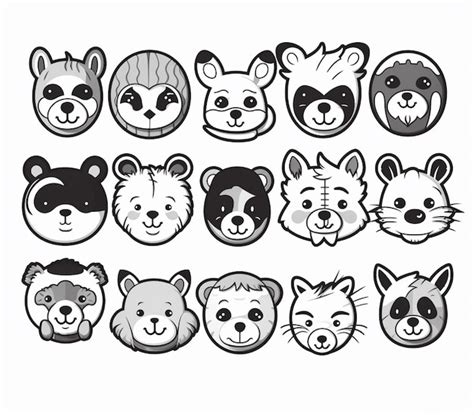 Premium AI Image | A close up of a bunch of different animals with different faces generative ai