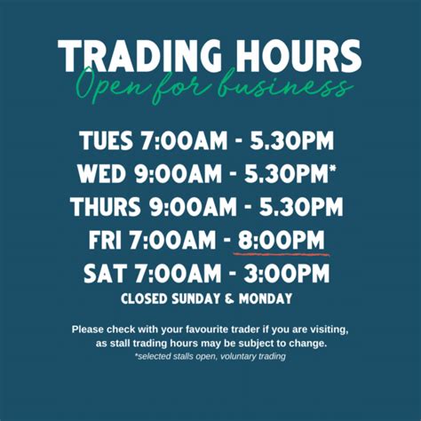 Trading Hours Update - Adelaide Central Market: The City of Adelaide's ...