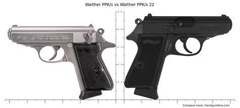 Walther PPK/s vs Walther PPK/s 22 size comparison | Handgun Hero