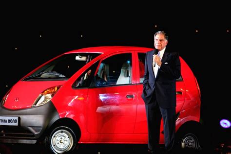 Ratan Tata at the launch of his Dream Car "Nano" in Mumbai on 23rd March.