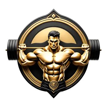 Black Golden Fitness Logo, Body Fitness 3d Logo, 3d Body Builder Gym Logo Image, Ai Generated ...