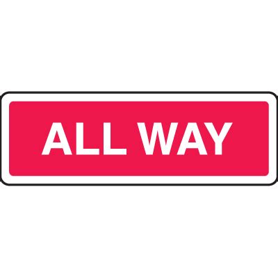 All Way Sign, Traffic Signs | Emedco