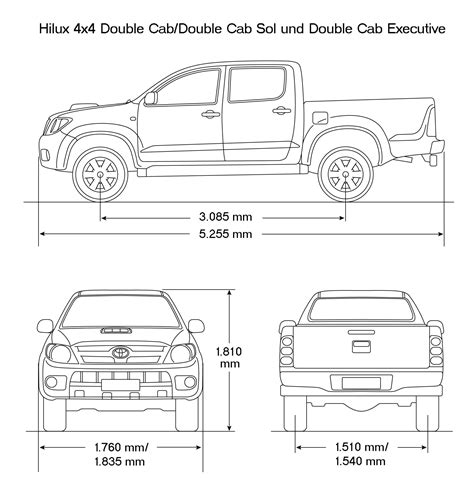 Billedresultat for blueprint toyota hilux | Toyota hilux, Toyota, Paper model car