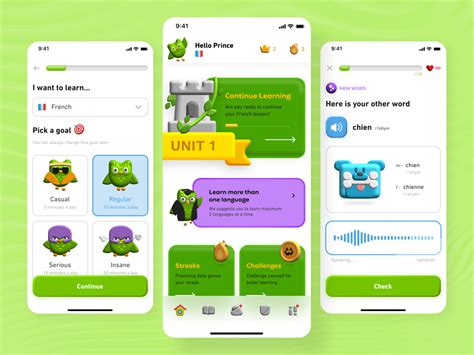 Duolingo mobile app redesign | 3d, playful & clean UI by Prince Babu on ...