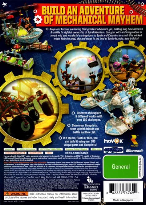 Banjo-Kazooie: Nuts & Bolts (2008) Xbox 360 box cover art - MobyGames