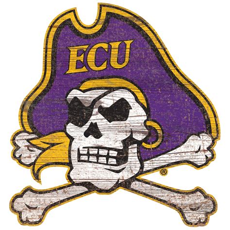 ECU Pirates 24'' x 24'' Distressed Logo Cutout Sign