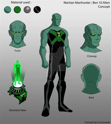 Martian Manhunter x ben 10 concept by Hkartworks99 on DeviantArt