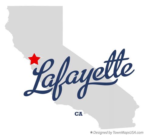 Map of Lafayette, CA, California