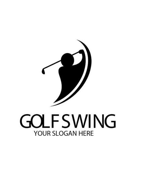 Golf swing logo vector free download