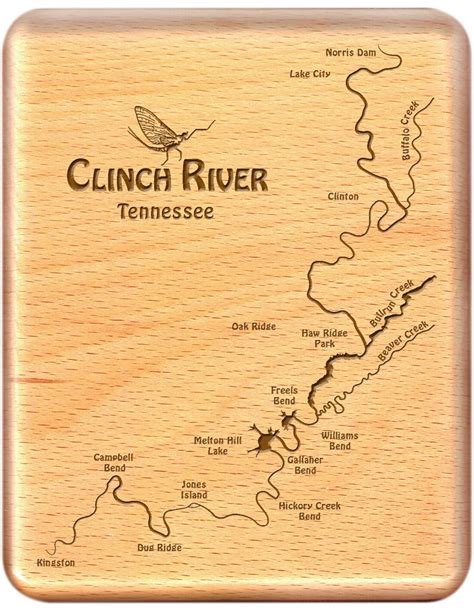 CLINCH RIVER Map Fly Box. Personalized, Handcrafted, Custom Designed ...