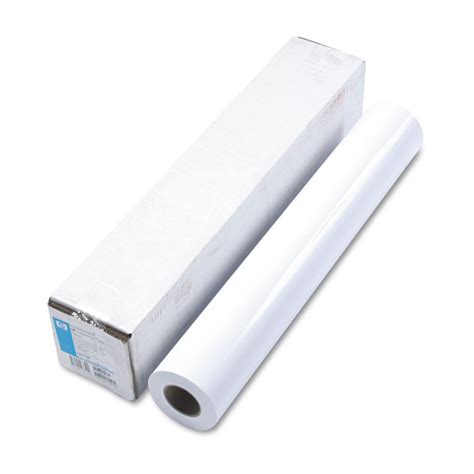 HP DesignJet Large Format Paper for Inkjet Prints, 7 mil, 24" x 100 ft, Gloss White ...