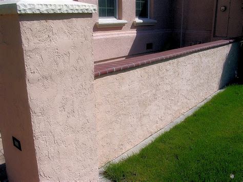 Block Wall & Column With Stucco & Brick Cap - Solano County | Yolo ...