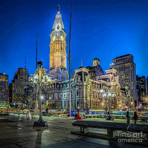 Philly City Hall at Night Photograph by Nick Zelinsky Jr