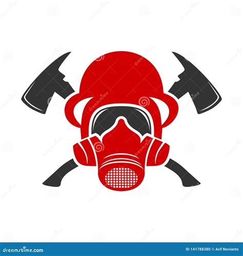 Fire helmet logo stock vector. Illustration of helmet - 141788380