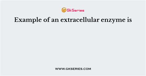 Example of an extracellular enzyme is