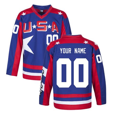 Custom Mighty Ducks Team USA Hockey Jersey - Jersey One