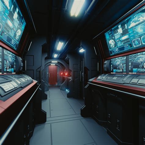 3dsmax interior spaceship space station