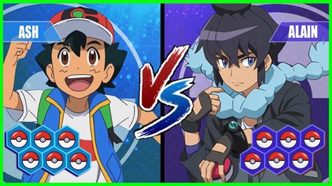 Pokemon Battle Pedia: Ash Vs Alain - YouTube