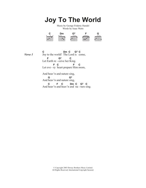 Joy To The World by Traditional Carol - Guitar Chords/Lyrics - Guitar ...