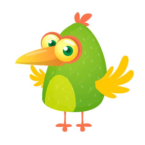 Premium Vector | Cartoon green bird