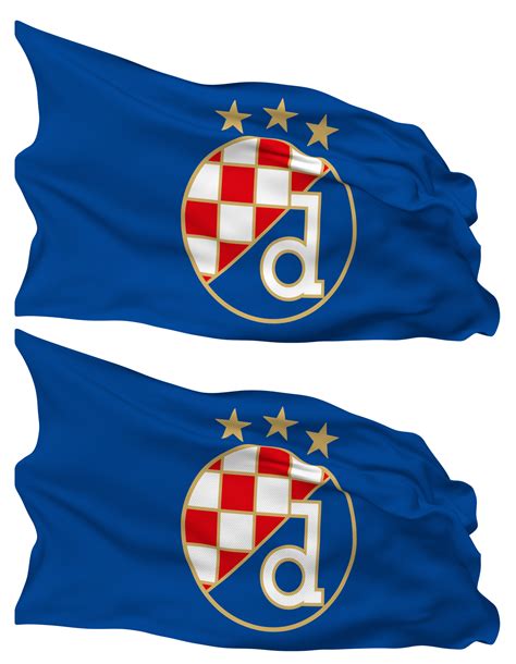 Gradanski nogometni klub Dinamo Zagreb, GNK Dinamo Zagreb Flag Waves Isolated in Plain and Bump ...