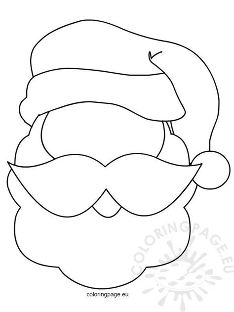 Printable Santa Mask | Coloring Page