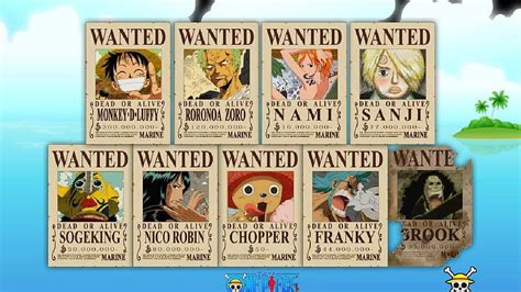 One Piece Straw Hat Pirates Wanted Poster Bounty History in 2021 HD wallpaper | Pxfuel