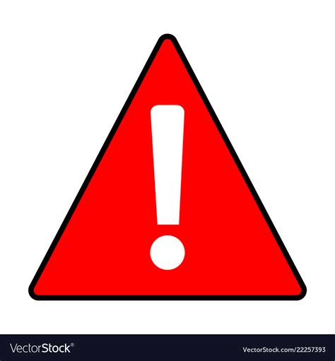 Red warning attention caution sign on white Vector Image