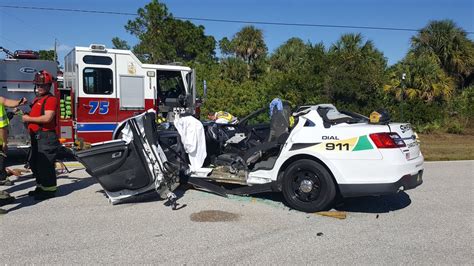 Deputy car smashed in Charlotte County crash