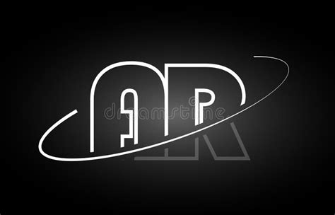 AR a R Letter Alphabet Logo Black White Icon Design Stock Vector - Illustration of combination ...