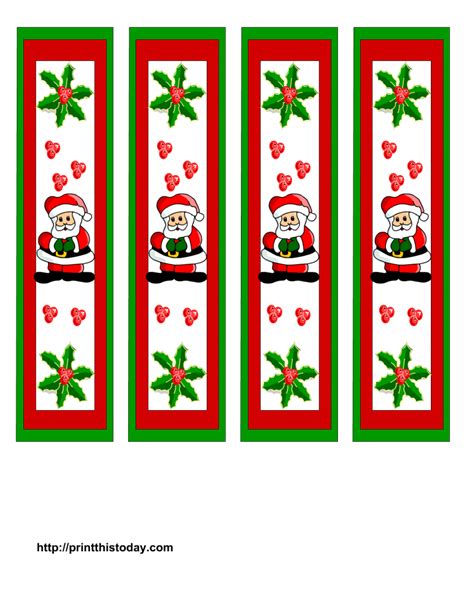 Free Printable Christmas Bookmarks