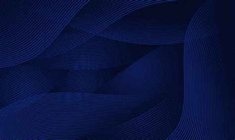 Modern wavy lines abstract background. Dark blue gradient background. Vector design for poster ...