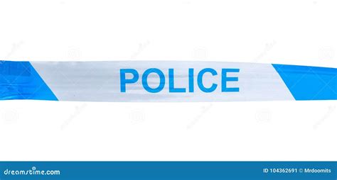 Isolated Police Tape stock image. Image of blue, restricted - 104362691