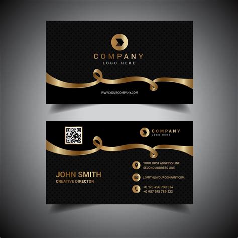 Elegant Black And Gold Business Card 213045 Vector Art at Vecteezy