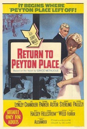 Return to Peyton Place | Old movie posters, Film posters vintage, Movie posters vintage