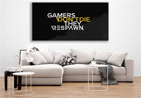 Gamers Art Print, Gaming Room Wall Decor, Huge Canvas Wall Decor ...