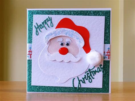 Christmas Card, Handmade - Sizzix Santa die. For more of my cards ...