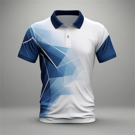 Polo TShirt Mockup in White and Blue | Premium AI-generated image