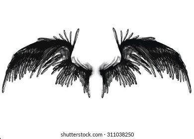 Smoky Vector Black Wings Stock Vector (Royalty Free) 311038250 | Shutterstock