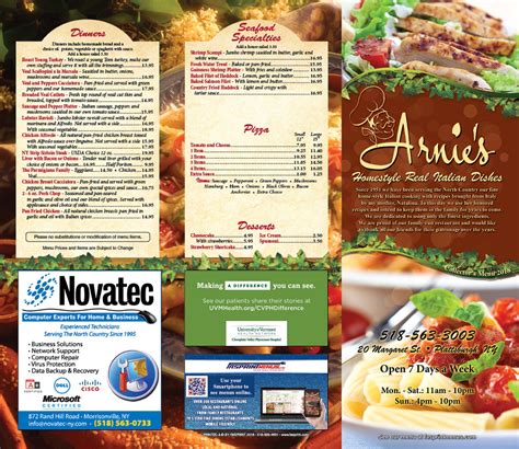 Arnies 2018 | Fasprint Menus