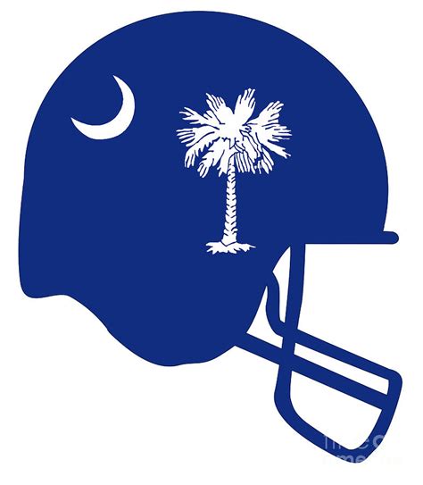 South Carolina State Flag Football Helmet Digital Art by Bigalbaloo ...