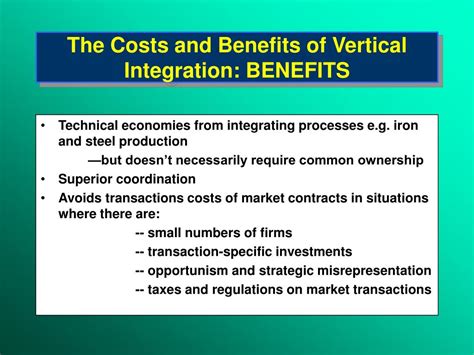 PPT - Vertical Integration and The Scope of the Firm PowerPoint Presentation - ID:332222