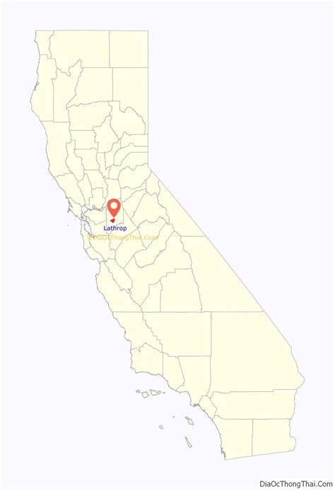 Map of Lathrop city, California - Thong Thai Real