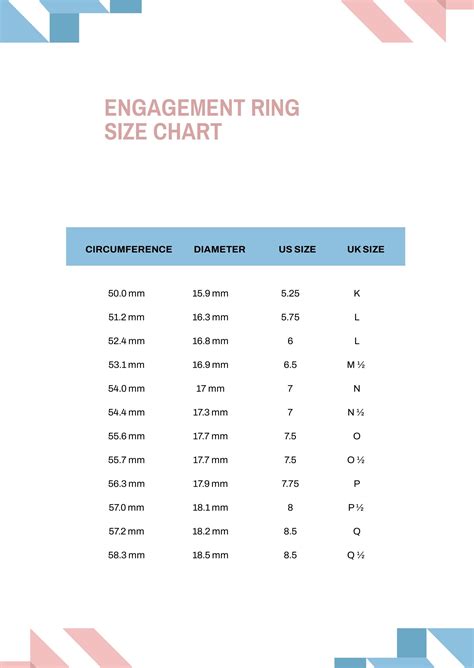 Split Ring Size Chart - PDF | Template.net