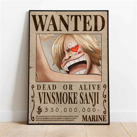 Buy Sanji Wanted Poster | Sanji Bounty Poster by jujutskaisen0 on ...