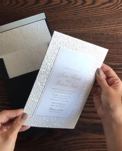 Luxe Embossed Invitation [Video] | Embossed invitations, Wedding invitations diy, Unique wedding ...