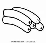 Coloring Book Children Sausages Stock Vector Royalty Free 1281208735  sketch template