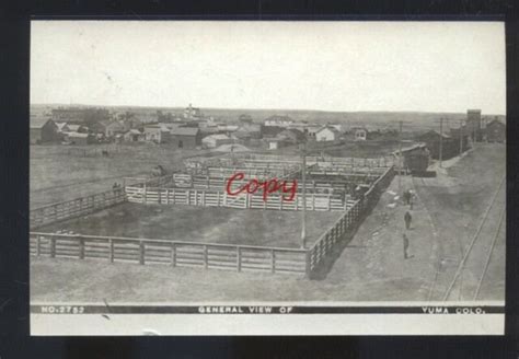 REAL PHOTO YUMA COLORADO GENERAL VIEW STOCKYARDS POSTCARD COPY | eBay