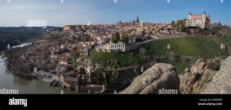 Panoramic view of Toledo, spain Stock Photo - Alamy