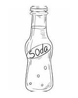 Soda Pop Bottle Coloring Page Sketch sketch template